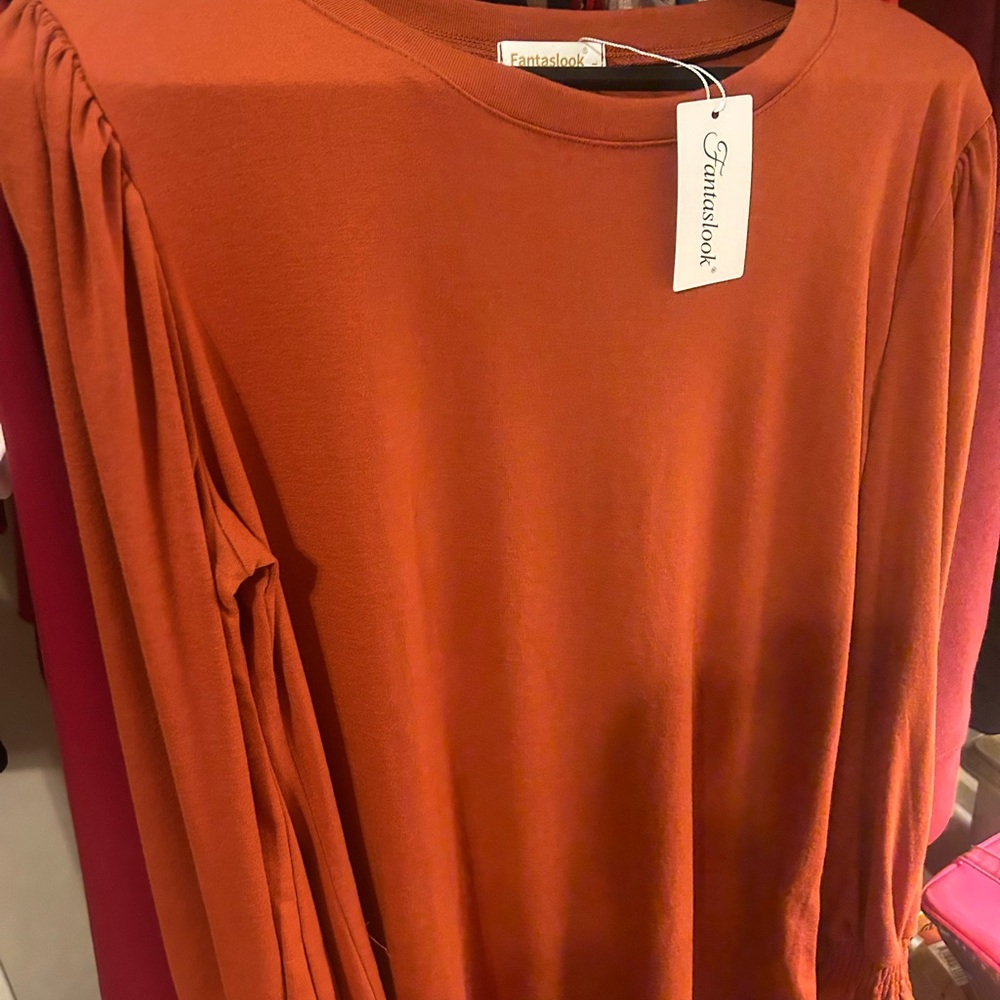 Shirt long sleeves / new with tags / size L/ thick nice material dressy